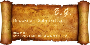 Bruckner Gabriella névjegykártya