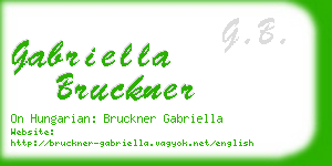 gabriella bruckner business card